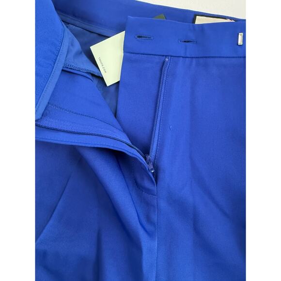 Tuckernuck Sapphire Blue Duncan Pleated Straight Leg Trouser Pants Size M - Picture 11 of 13